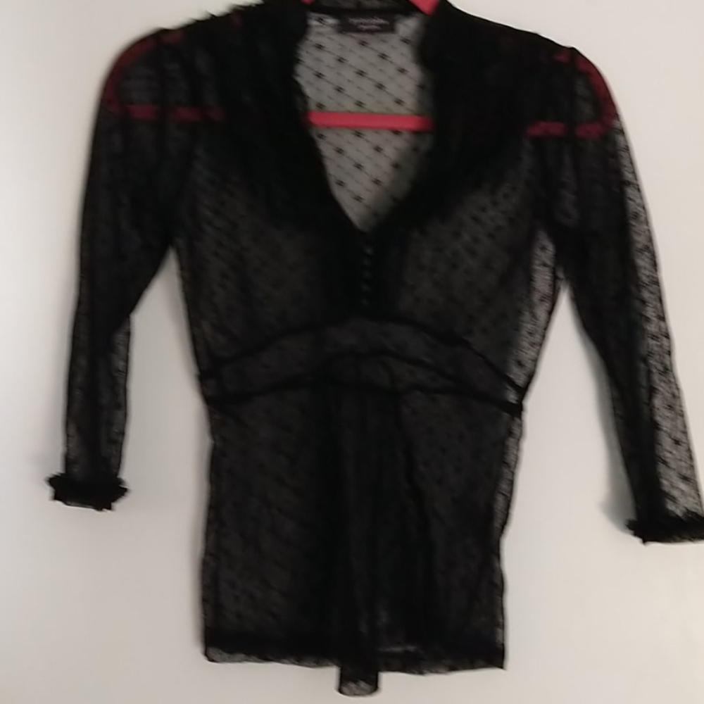 Black sheer top